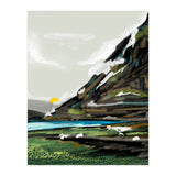 Graze, Cattle Nature Landscape Painting, Mountains Wild Adventure Cows, Animals Grassland Bohemian (Print Only) thumbnail
