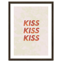 Kiss Kiss Kiss Love Typography