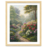 Sunlit Spring Garden Path Oil Painting thumbnail