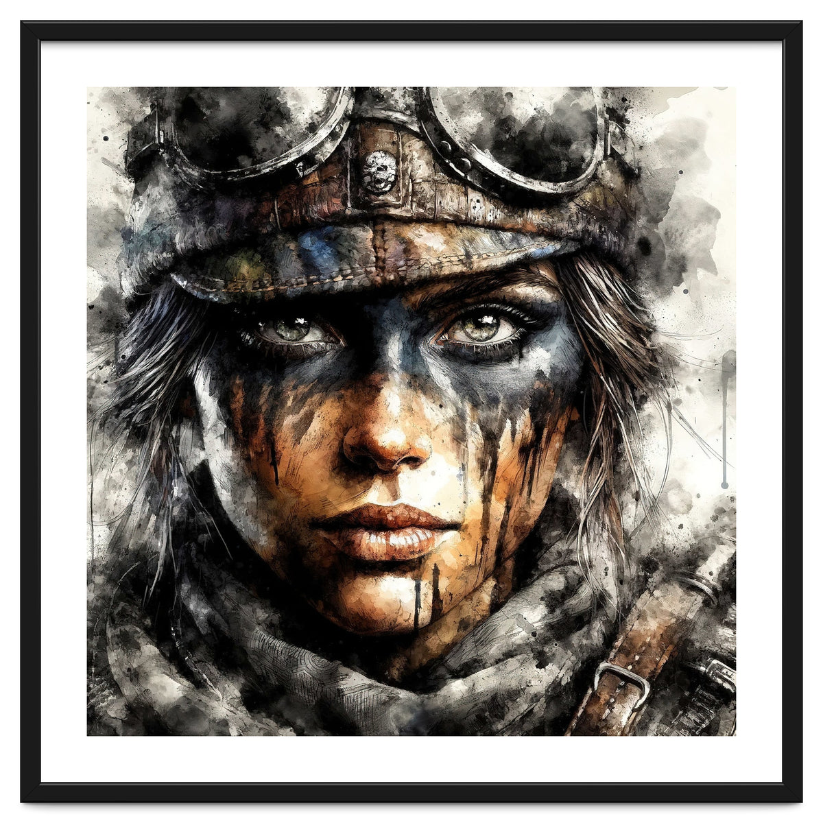 Warrior Woman With Aviator Goggles