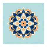 Mandala flower - orange and blue (Print Only) thumbnail
