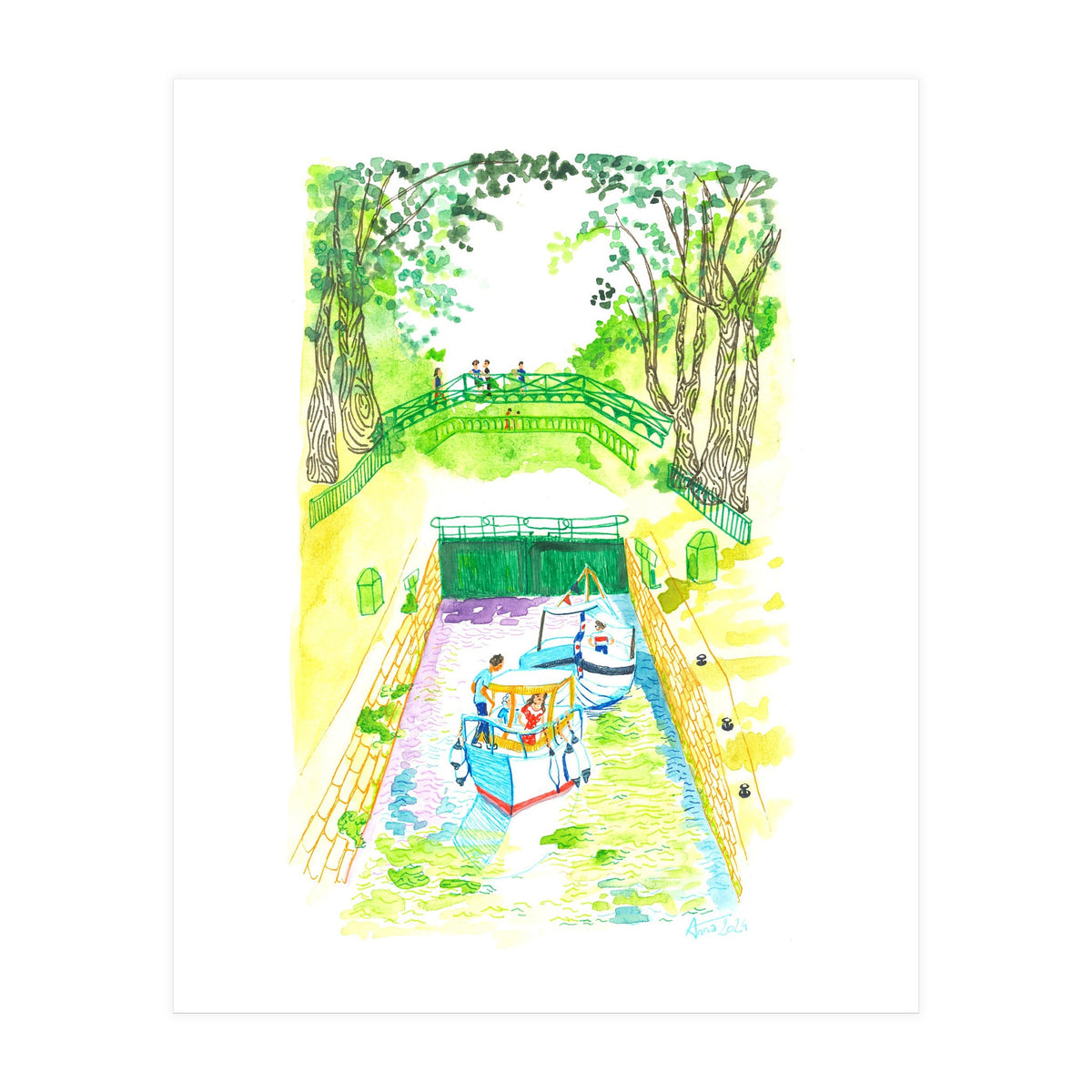 Paris Saint-Martin canal (Print Only)