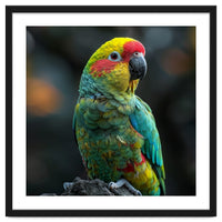 Vibrant Amazon Parrot Perched On A Branch