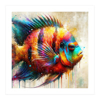 Colorful Tropical Fish Portrait (Print Only)