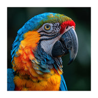 Close Up Of A Colorful Macaw Parrot (Print Only)