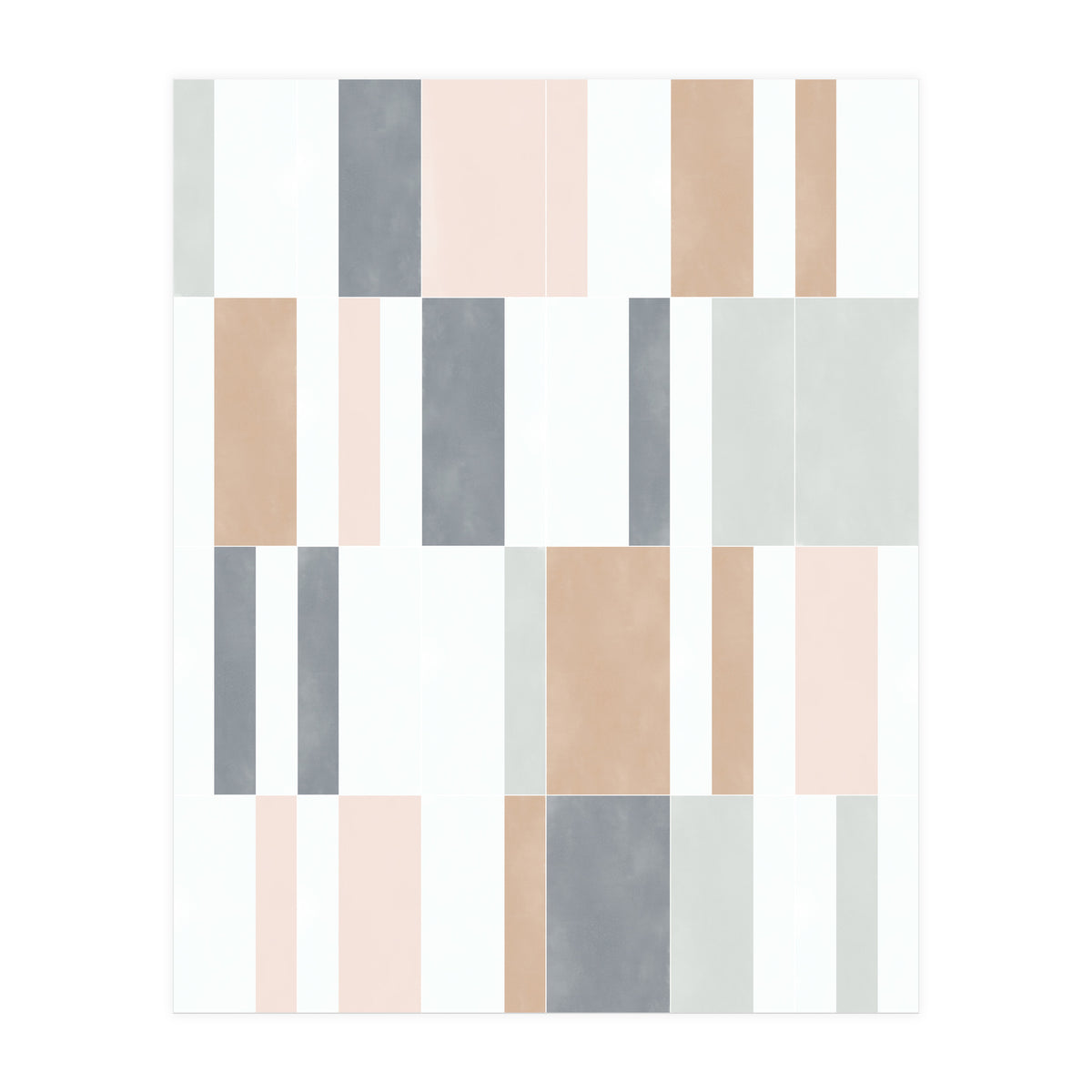 Muted Pastel Tiles 01 (Print Only)