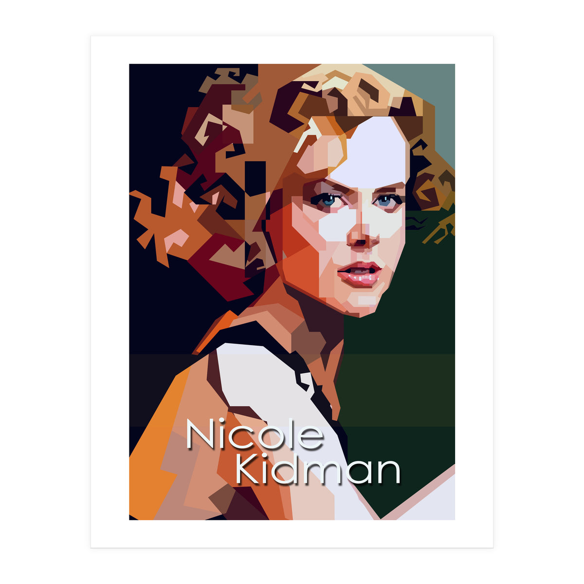 Nicole Kidman Hollywood Actress Retro Style (Print Only)