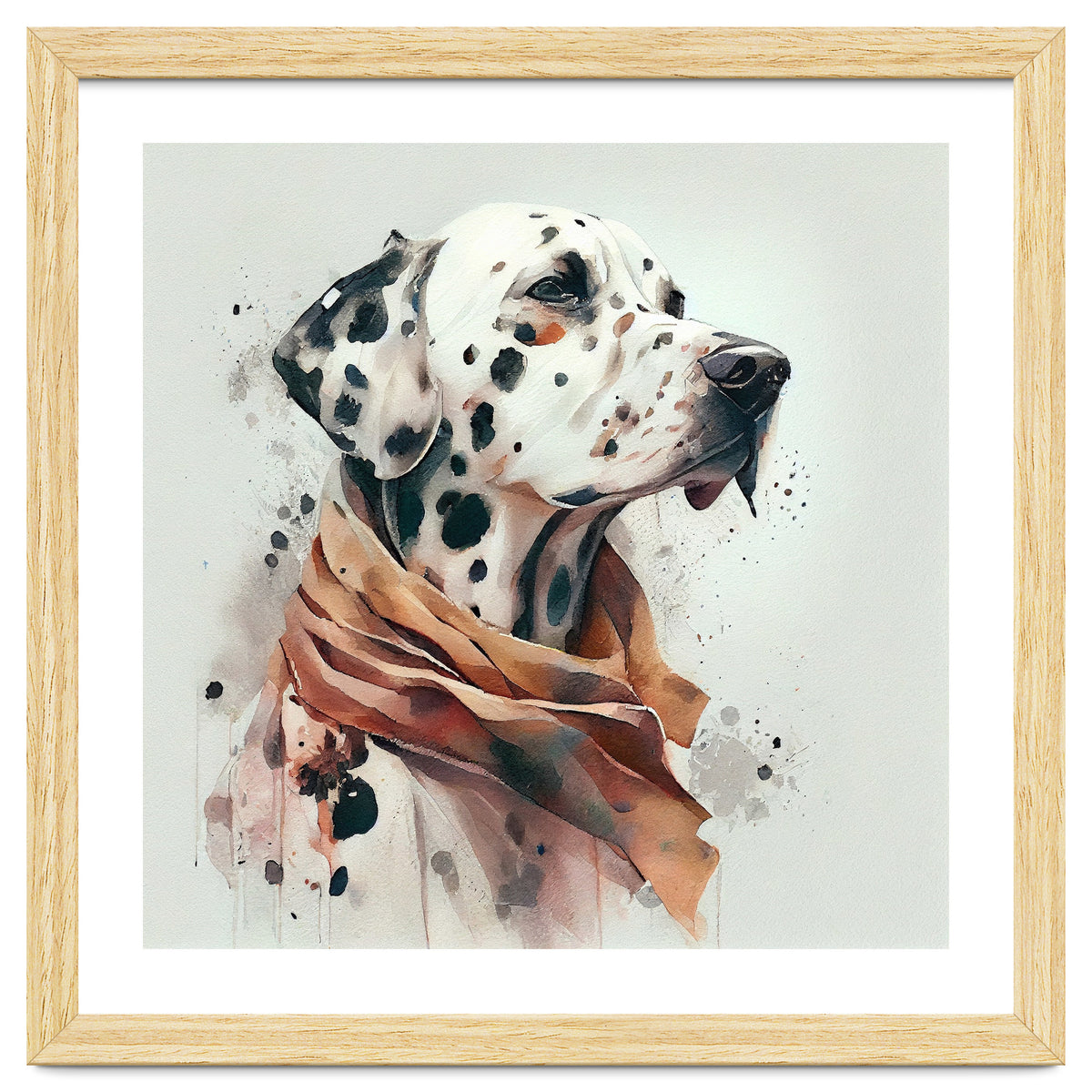 Watercolor Dalmatian Dog