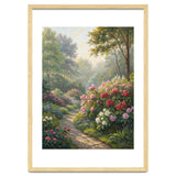 Sunlit Spring Garden Path Oil Painting thumbnail