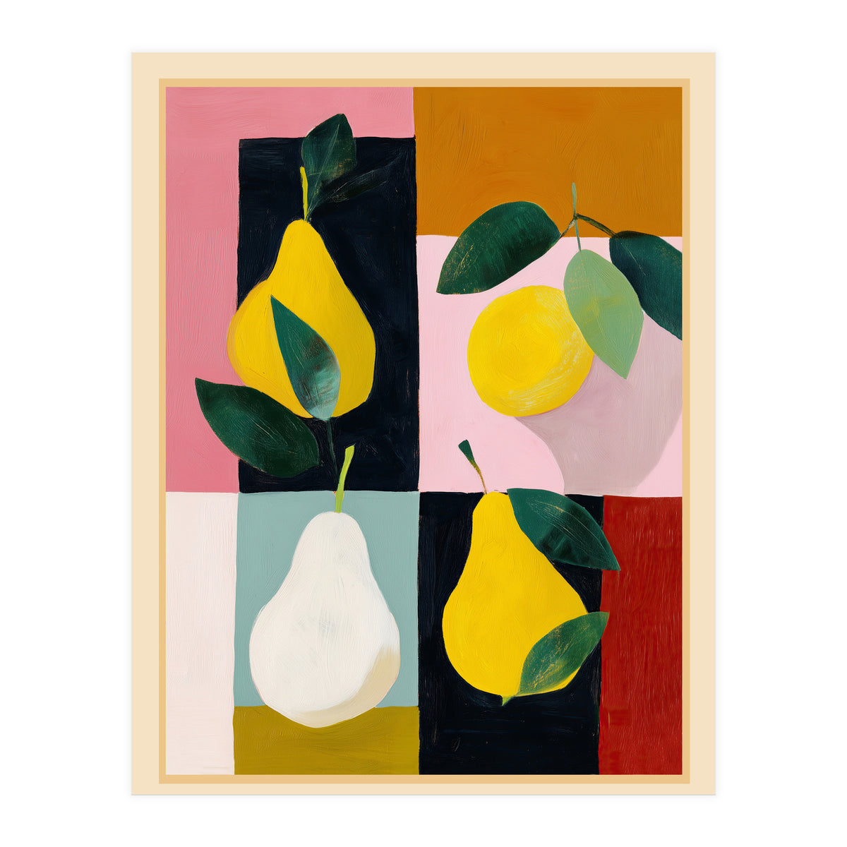 Modern Pears Still Life I (Print Only)