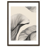 Black And White Flowing Lines Organic Shapes