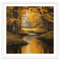 Golden Autumn Forest River