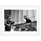 Conductor Herbert von Karajan rehearsing with Nathan Milstein in Lucerne, Switzerland. Lucerne,1957. thumbnail