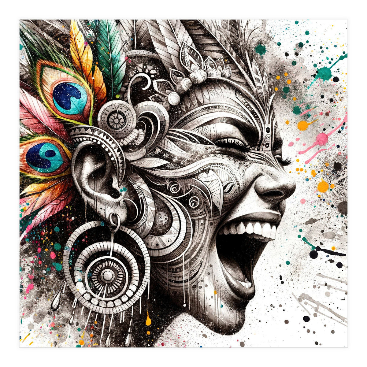 Carnival Scream Portrait (Print Only)