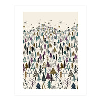 Mountain Forest Trees Winter (Print Only)