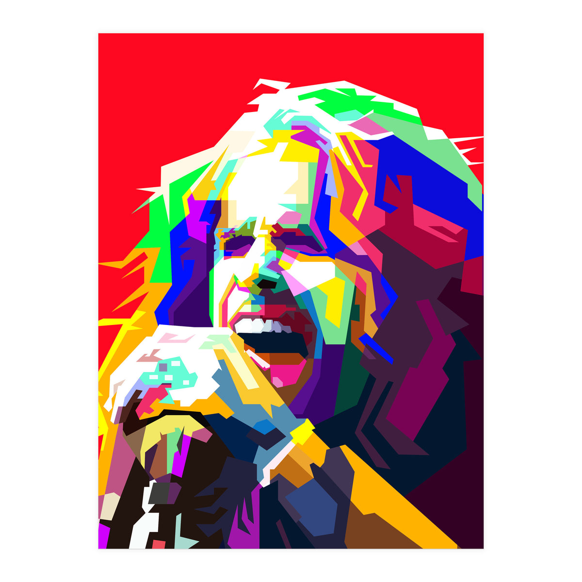 Steven Tyler Aerosmith Singer Classic Rock WPAP Style Illustration Trending Now (Print Only)