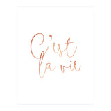 C'est la vie Rose Gold | Motivational Typography Quote Positivity | Handwritten Good Vibes Celebrate (Print Only) thumbnail