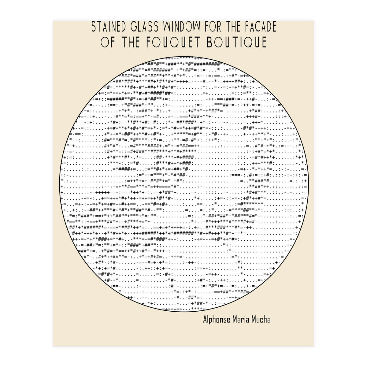 Stained Glass Window (ascii Art) (Print Only)