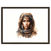 Desert Muse Watercolor Portrait
