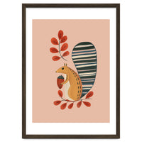 Squirrel In A Pink Autumn