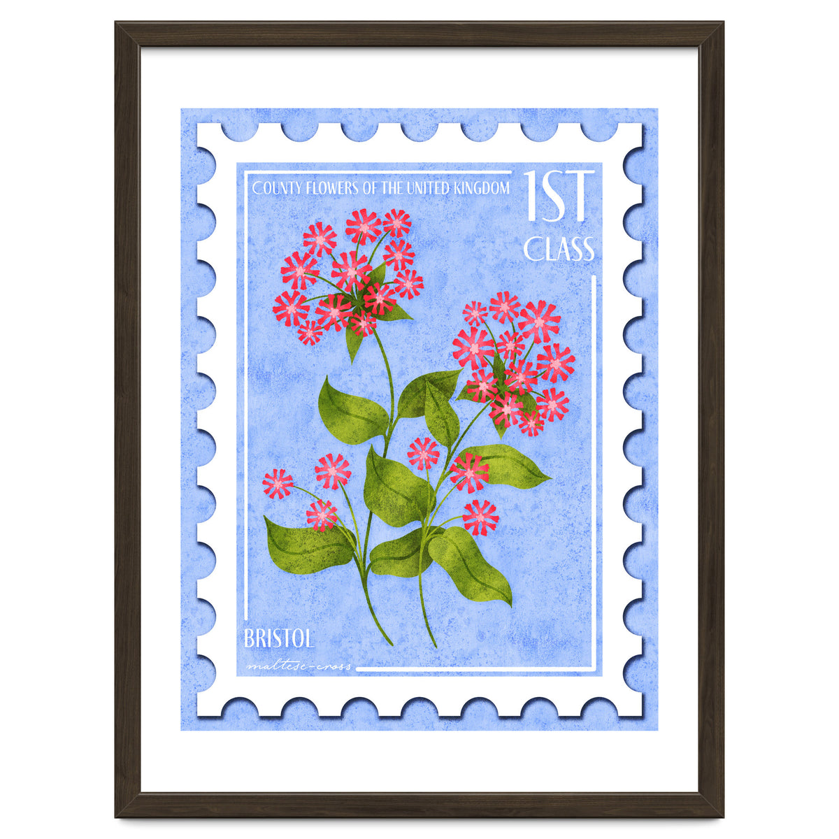 Bristol Maltese Cross Postage Stamp