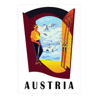 Austria Ski Track At The Door (Print Only)