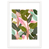 Color Paradise, Tropical Colorful Modern Bohemian Illustration, Eclectic Botanical Plant thumbnail