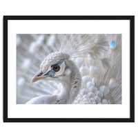 Close-up of a White Peacock