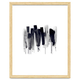 Abstract Watercolor Stripes Minimal Black thumbnail