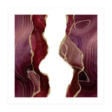 Burgundy & Gold Glitter Agate Texture 06 (Print Only) thumbnail