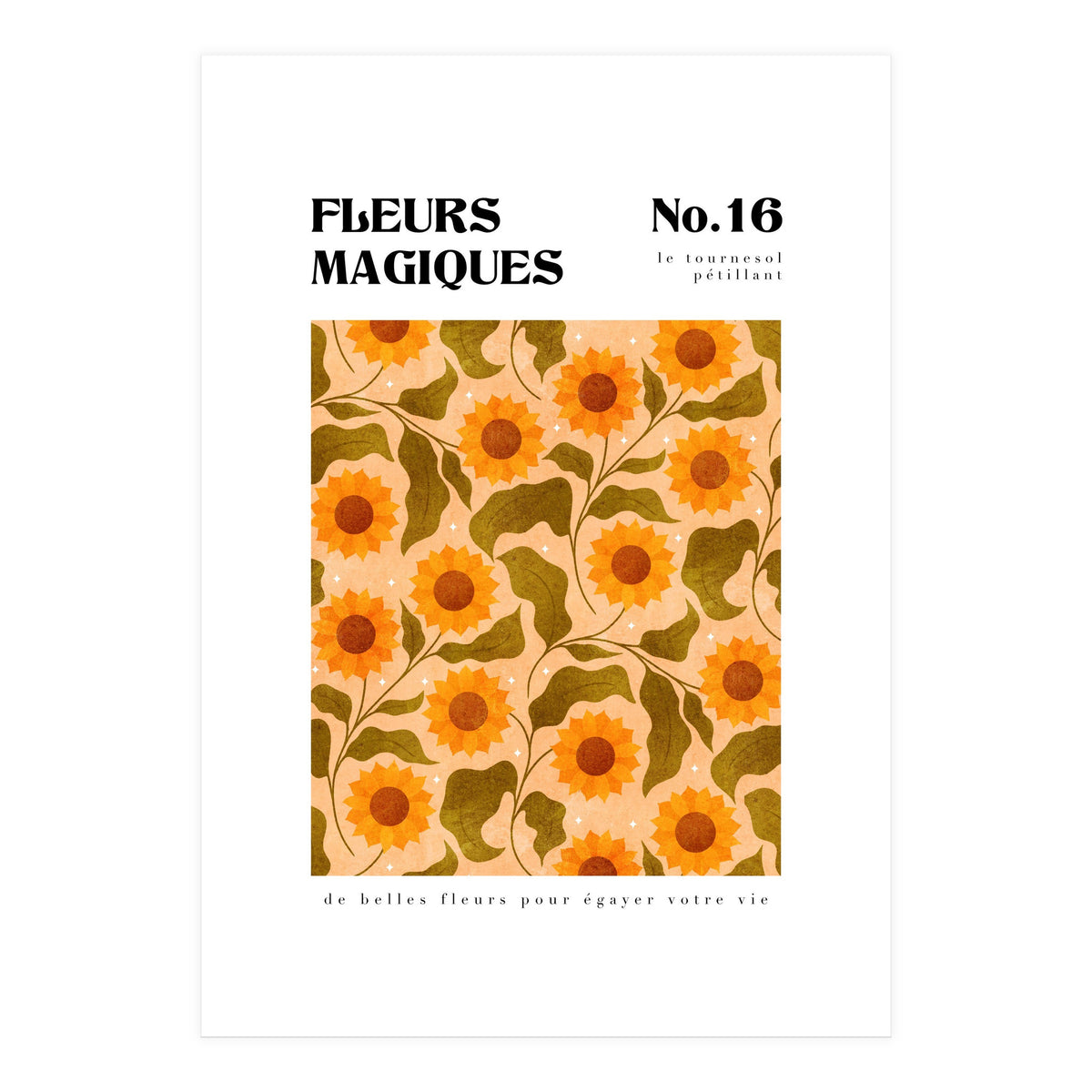 Magical Flowers No.16 Sparkling Sunflowers (Print Only)