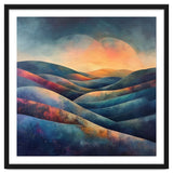 Abstract Ethereal Rolling Hills at Sunset thumbnail