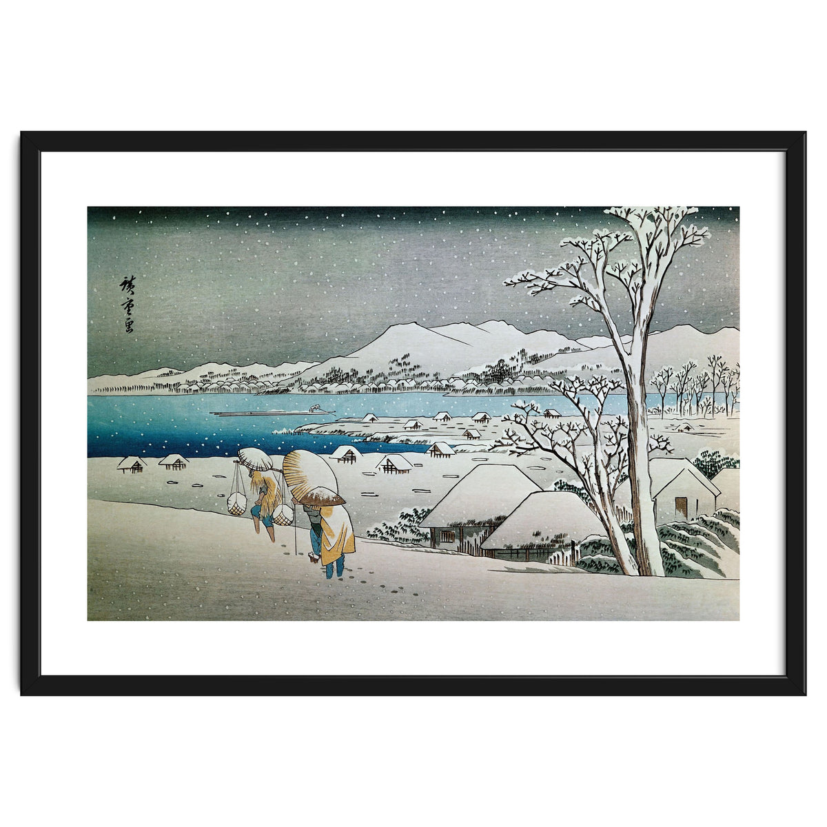 SNOW LANDSCAPE - JAPANESE ENGRAVING - 19TH CENTURY.