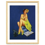 Sexy Pinup Posing With Green Towel thumbnail