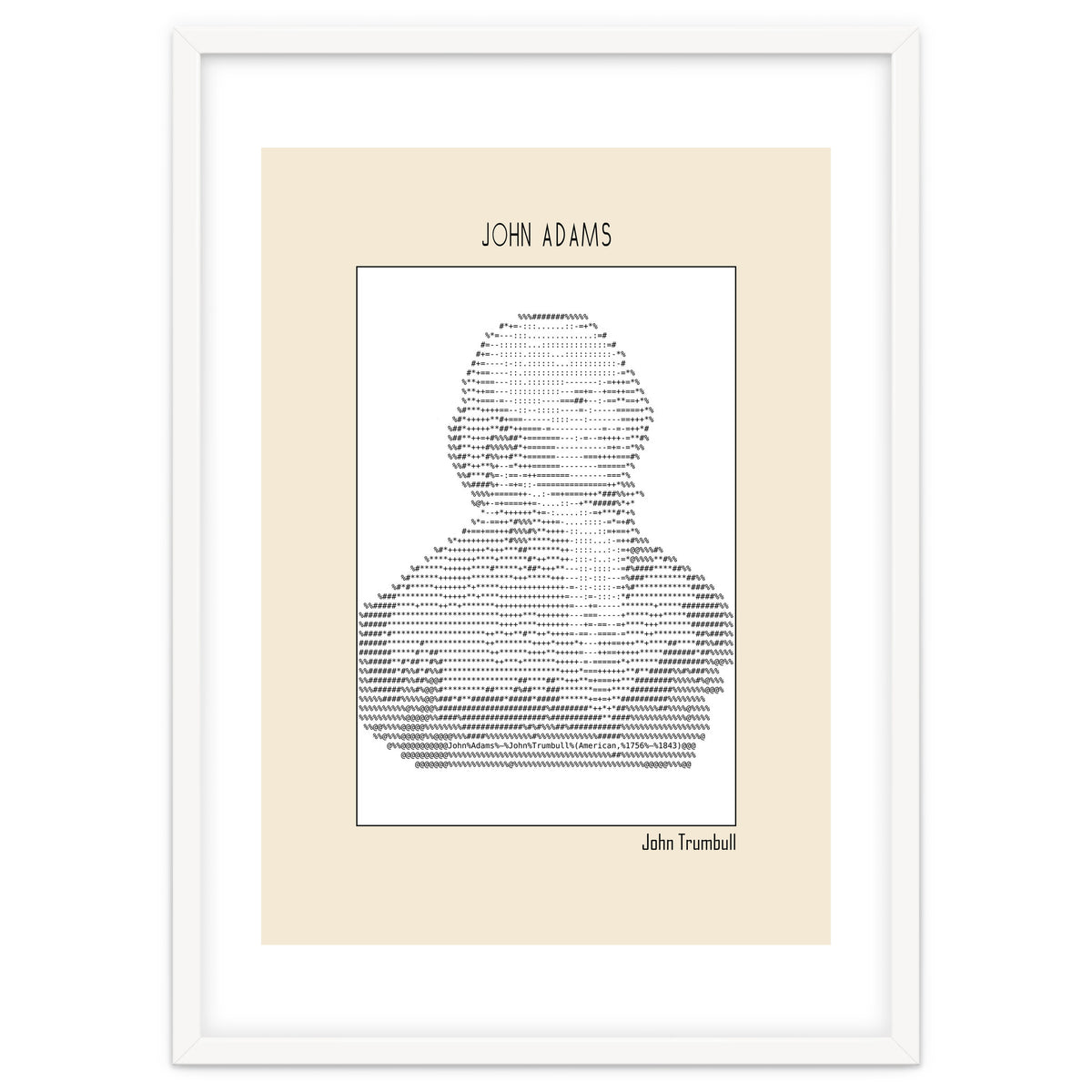 John Adams – John Trumbull (ascii Art)