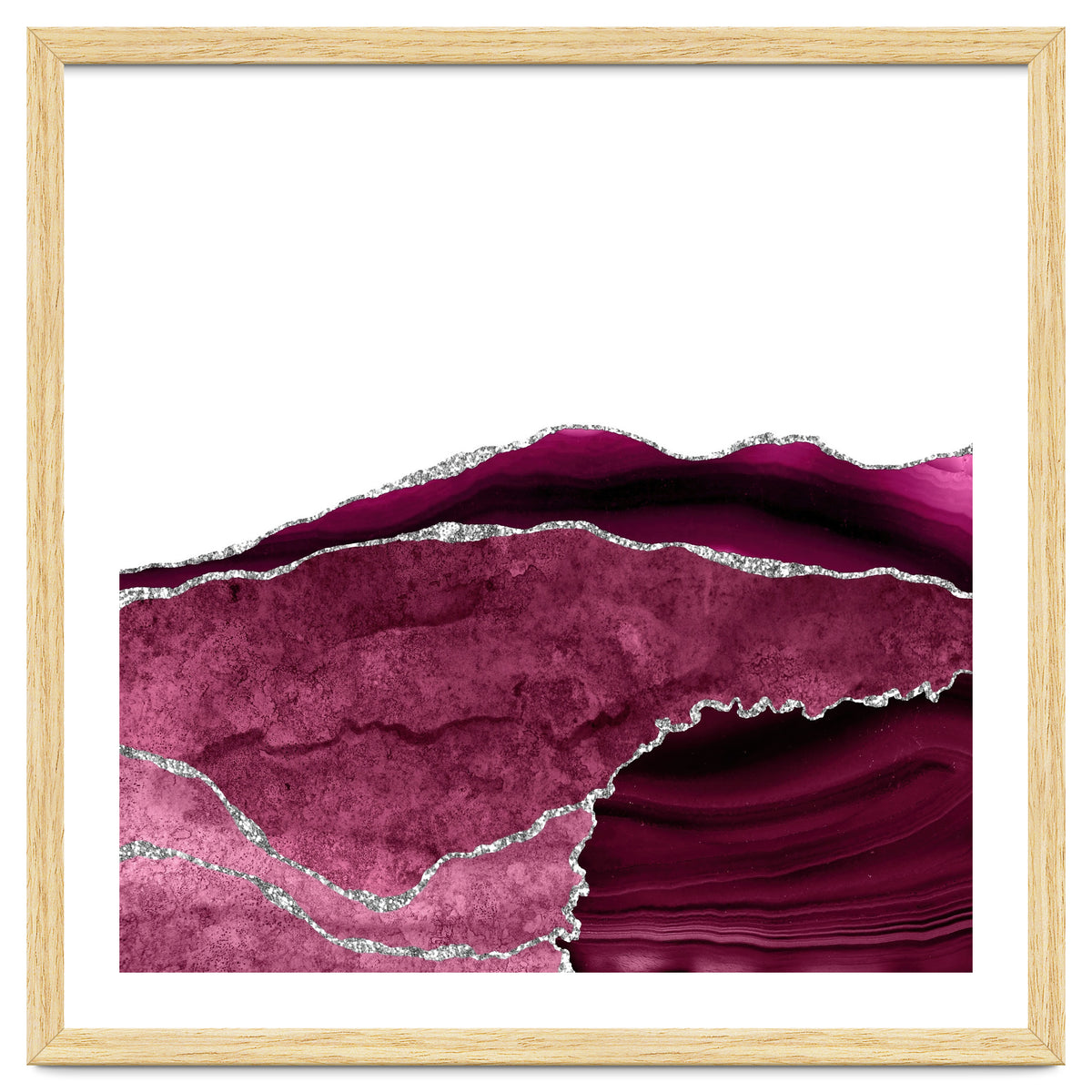 Burgundy & Silver Agate Texture 14