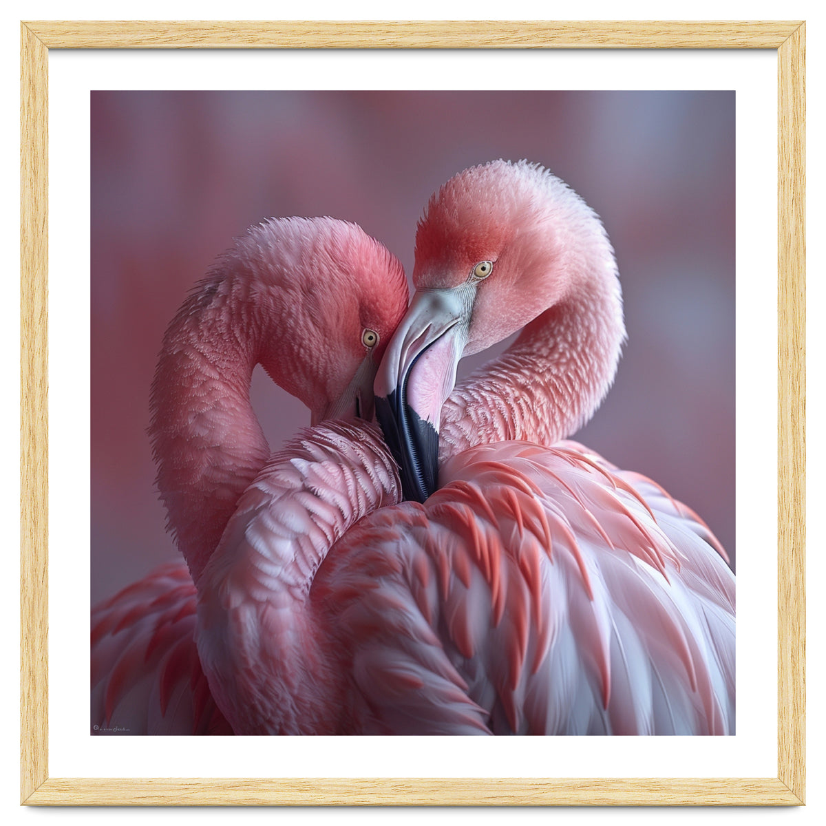 Cute Two Pink Flamingos