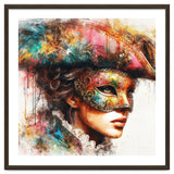 Watercolor Carnival Venetian Mask Woman thumbnail