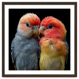 Two Lovebirds Nuzzle Together thumbnail