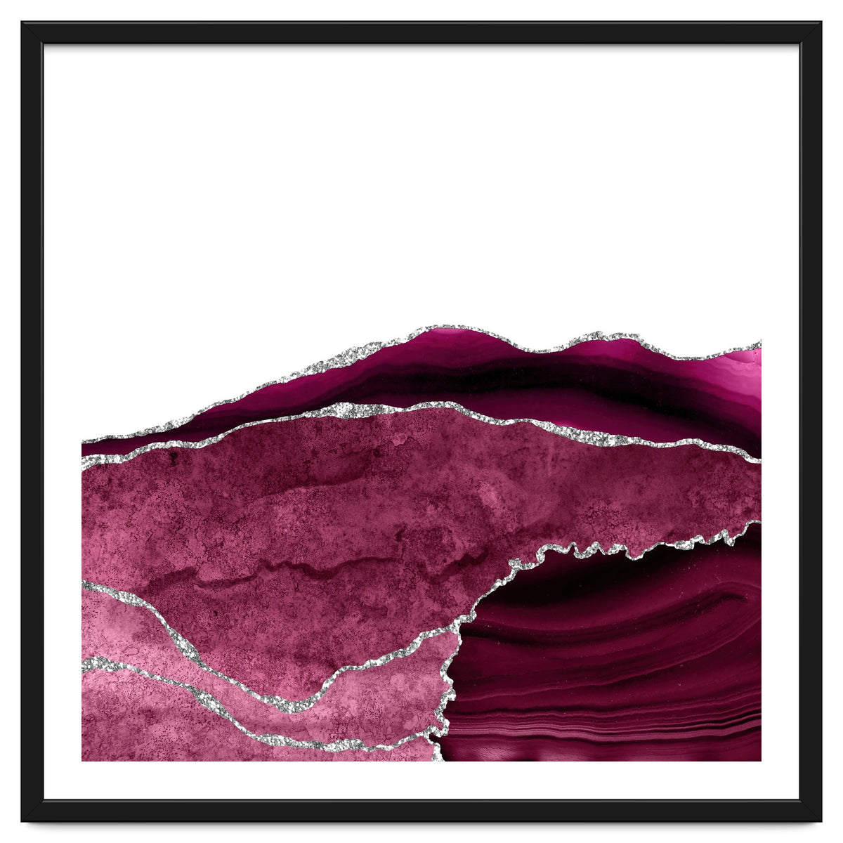 Burgundy & Silver Agate Texture 14