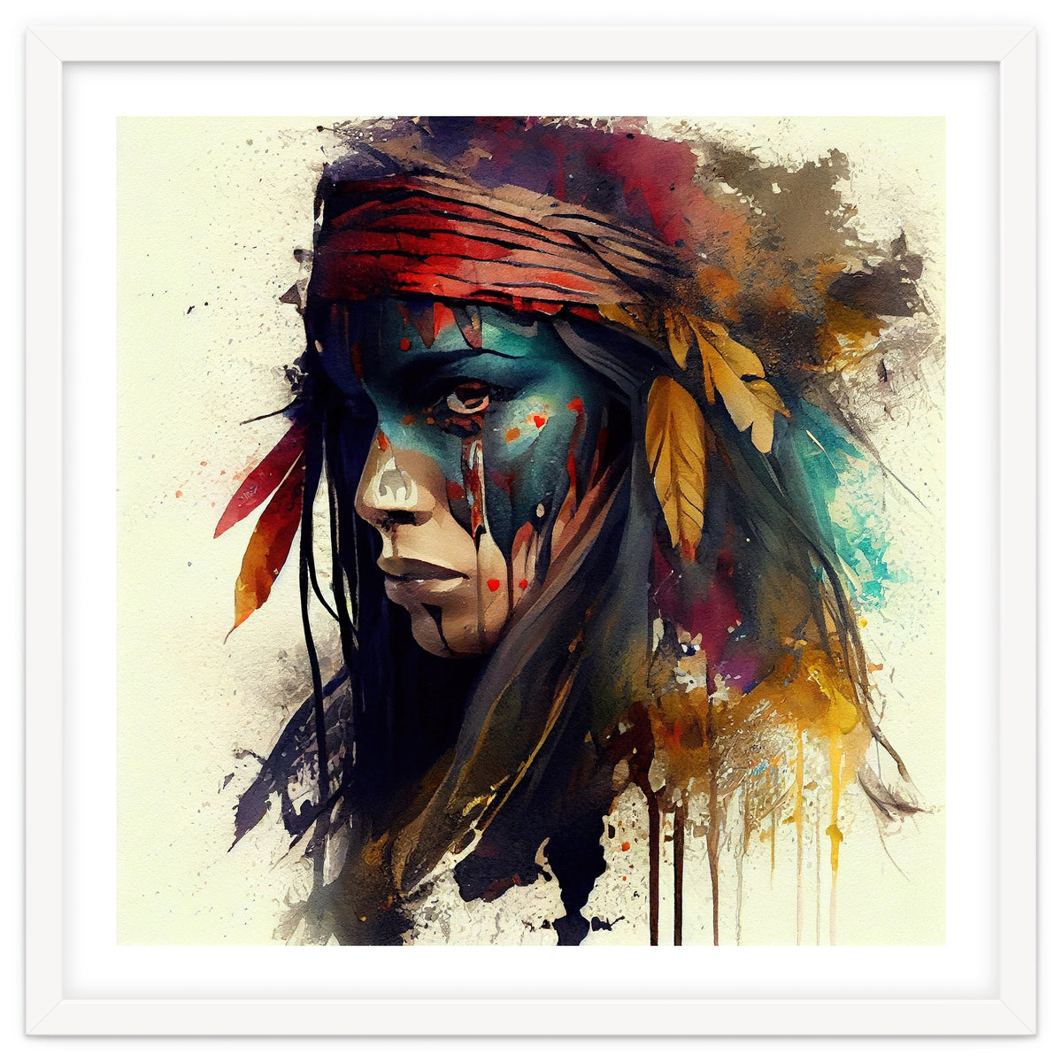 Powerful American Native Warrior Woman #3