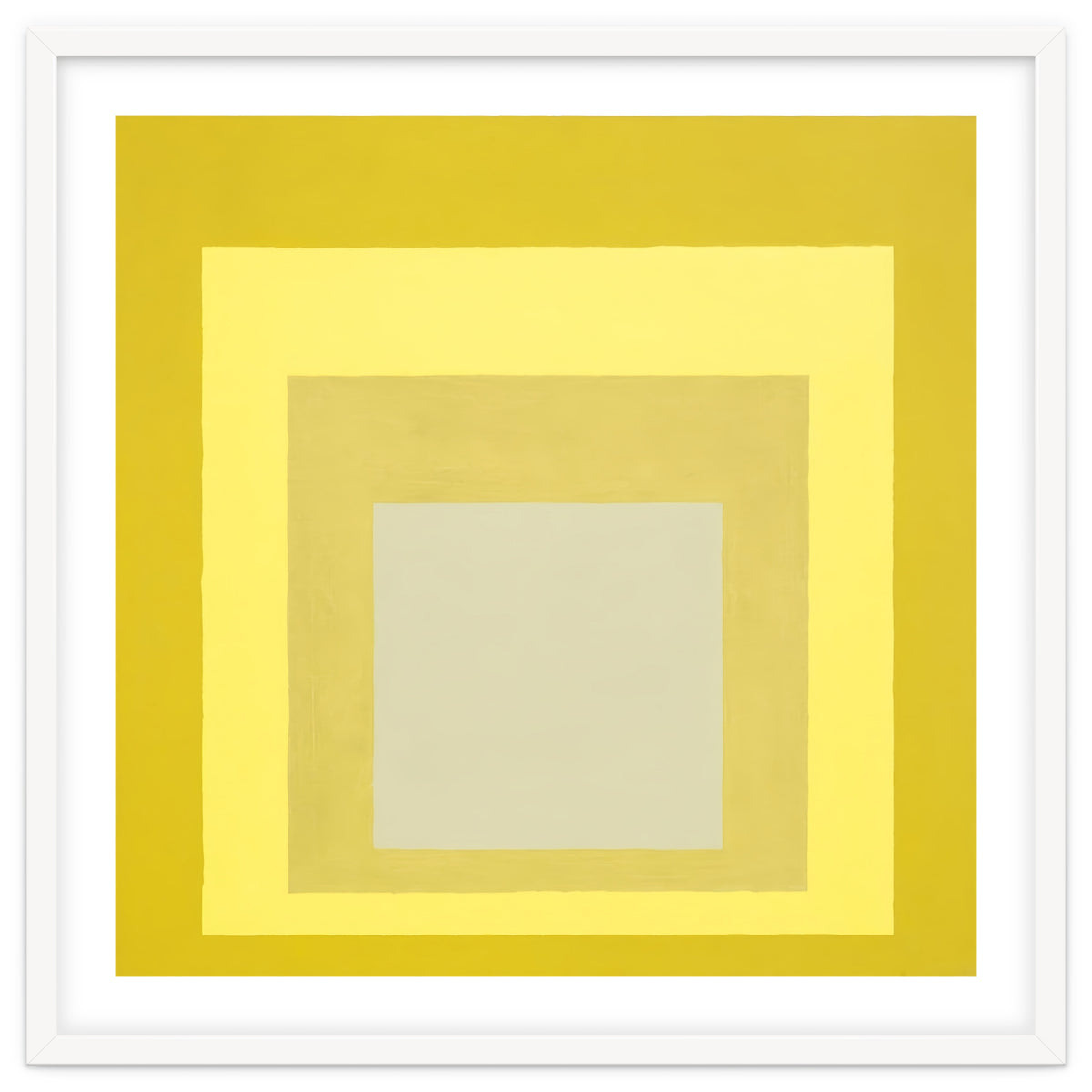 JOSEF ALBERS - HOMAGE TO THE SQUARE YELLOW WHITE