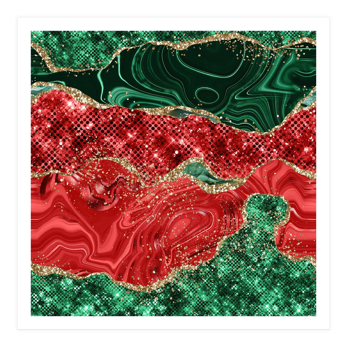 Christmas Glitter Agate Texture 02 (Print Only)