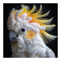 Beautiful Cockatoo Parrot Portrait Headshot (Print Only)