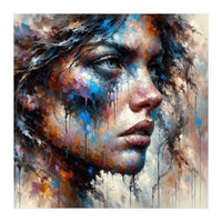 Intense Abstract Side Portrait (Print Only)