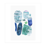 Watercolor Aqua Abstract Spots II (Print Only) thumbnail