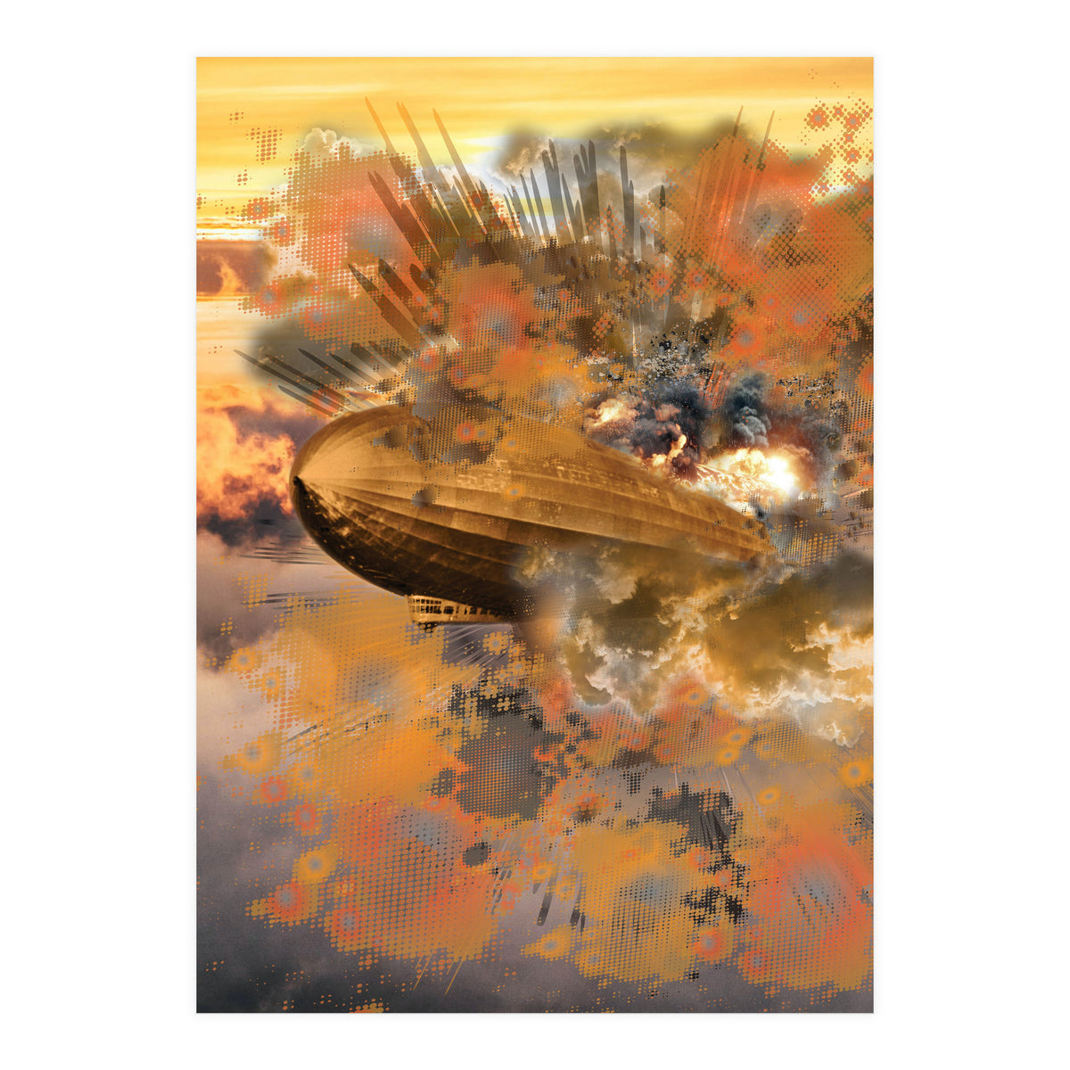 Zeppelin Balloon Explosion (Print Only)
