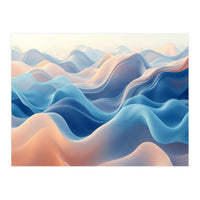 Ethereal Fluid Waves Abstract Art (Print Only)