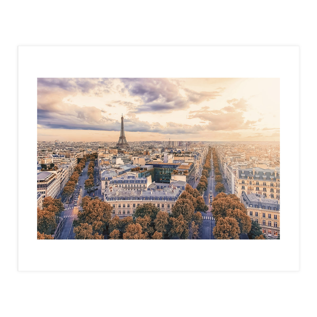 Sunset In Paris (Print Only)