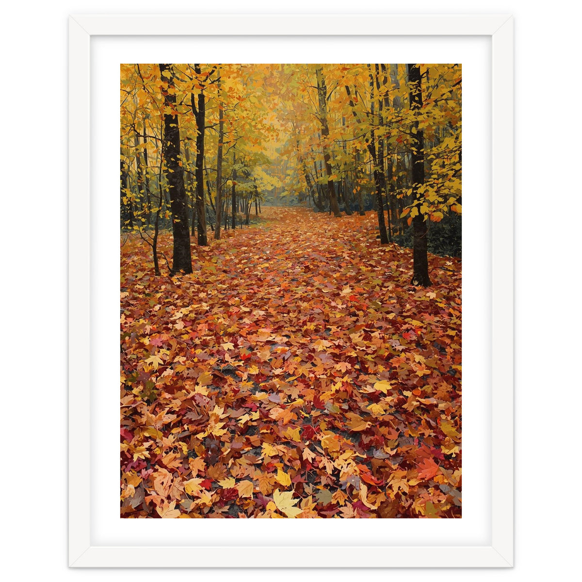 Ethereal Autumn Forest Path